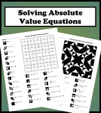Solving Absolute Value Equations Color Worksheet