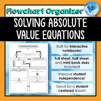 Preview of Solving Absolute Value Equations *Flowchart* Graphic Organizer