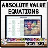 Solving Absolute Value Equations Growth Mindset Pixel Art 