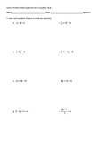 Solving Absolute Value Equations and Inequalities Quiz