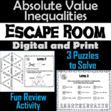 Solving Absolute Value Inequalities Activity: Algebra Esca