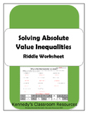 Solving Absolute Value Inequalities - Riddle Worksheet