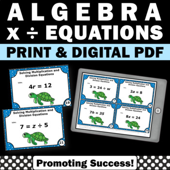 Preview of Algebra 1 Review Solving Algebraic Expressions Equations Common Core 6.EE.A.2