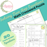 Solving Algebraic Two Step Equations // Math Crossword Puzzle