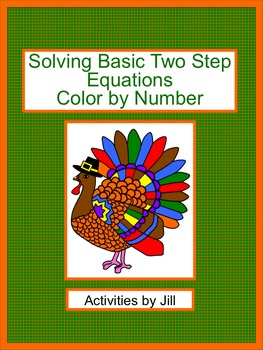 Preview of Solving Basic Two Step Equations Color by Number (Distance Learning)