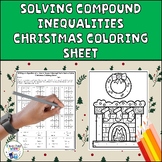 Solving Compound Inequalities Christmas Coloring Sheet