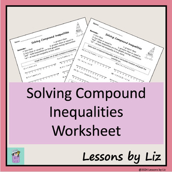 Preview of Solving Compound Inequalities Worksheet