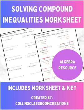 Preview of Solving Compound Inequalities Worksheet