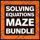 Solving Equations - Middle School Math Maze Bundle