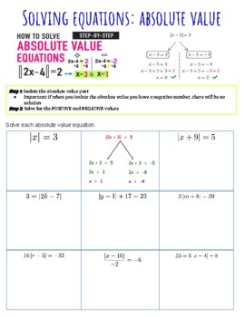 Preview of Solving Equations: Absolute Value