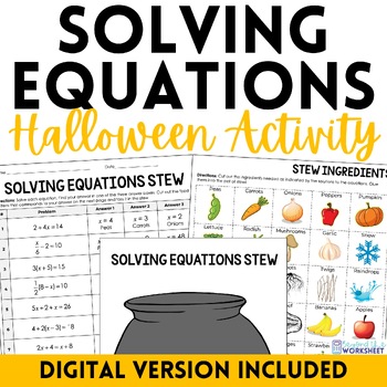 Preview of Solving Equations Activity