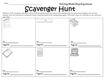 Algebra 1 Solving Equations Activity {Solving Multi-Step Equations