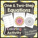 One and Two Step Equations Worksheet - Solving Equations C