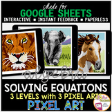 Solving Equations Algebra 1 Math Digital 3 Pixel Art