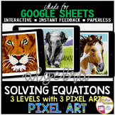 Solving Equations Algebra 1 Math Digital Resource 3 Pixel Art