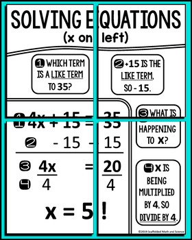Preview of Solving 2-Step Equations Poster
