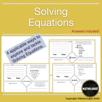 Preview of Solving Equations Application