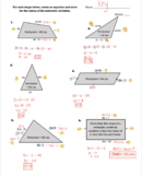 Solving Equations Applications: Perimeter & Sum of Angles