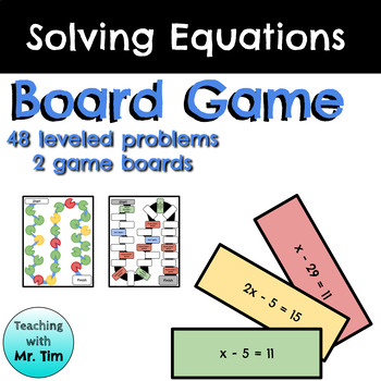 Preview of Solving Equations Board Game