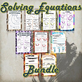 Preview of Solving Equations Bundle- (Guided Notes and Practice)