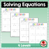 Solving Equations Choice Board Practice Printable Worksheets