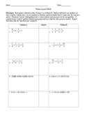 How to Solve Equations Clearing Fractions Partner Activity