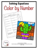 Solving Equations Color by Number Activity 