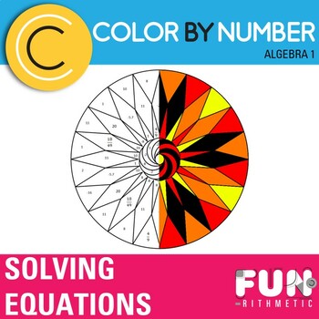 Preview of Solving Equations Color by Number *Differentiated*