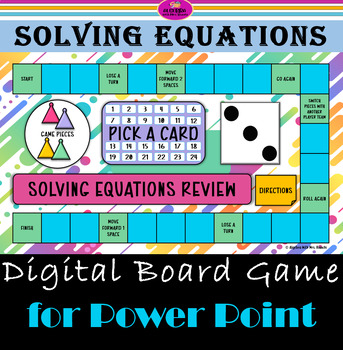 Preview of Solving Equations Digital Board Game - PPT