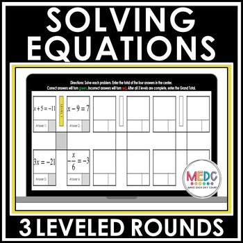 Preview of Solving Equations Digital Game
