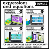 Equations & Expressions Digital Math Activity Bundle | Solving Equations