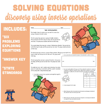 Preview of Solving Equations Discovery Lesson
