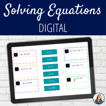 Preview of Solving Equations Drag-n-Drop Activity