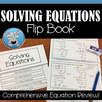 Preview of SOLVING EQUATIONS FLIP BOOK