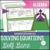 Solving Equations Golf Game