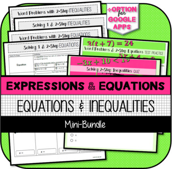 Preview of Solving Equations & Inequalities MINI-BUNDLE