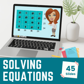 Preview of Solving Equations Interactive Digital Math Lesson and Activities CCSS.5.OA.A.1