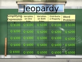 Solving Equations Jeopardy