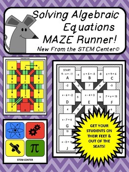 Preview of Solving Equations Maze