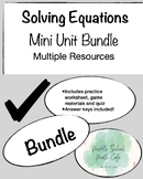 Solving Equations Mini Unit Bundle