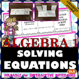 Solving Equations Notes Foldable for Interactive Notebooks