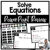 Solving Equations PowerPoint Review Game