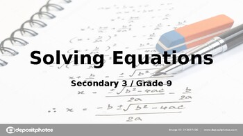 Preview of Solving Equations Powerpoint Notes (Sec 3 / Grade 7)