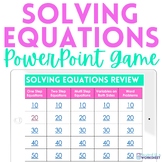 Solving Equations PowerPoint Review Math Game