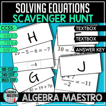 Preview of Solving Equations - Scavenger Hunt