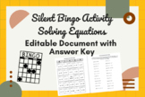 Solving Equations (Two-Step) Silent Bingo Activity Game
