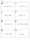 Solving Equations Sum Em Activity