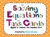 Solving Equations Task Cards and Recording Sheets CCS 6.EE.7