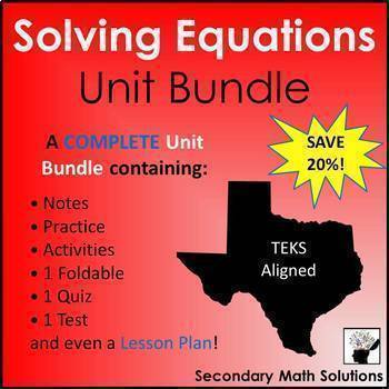 Preview of Solving Equations Unit Bundle - Algebra 1 Curriculum