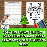 Solving Equations with Variables on Both Sides Christmas T